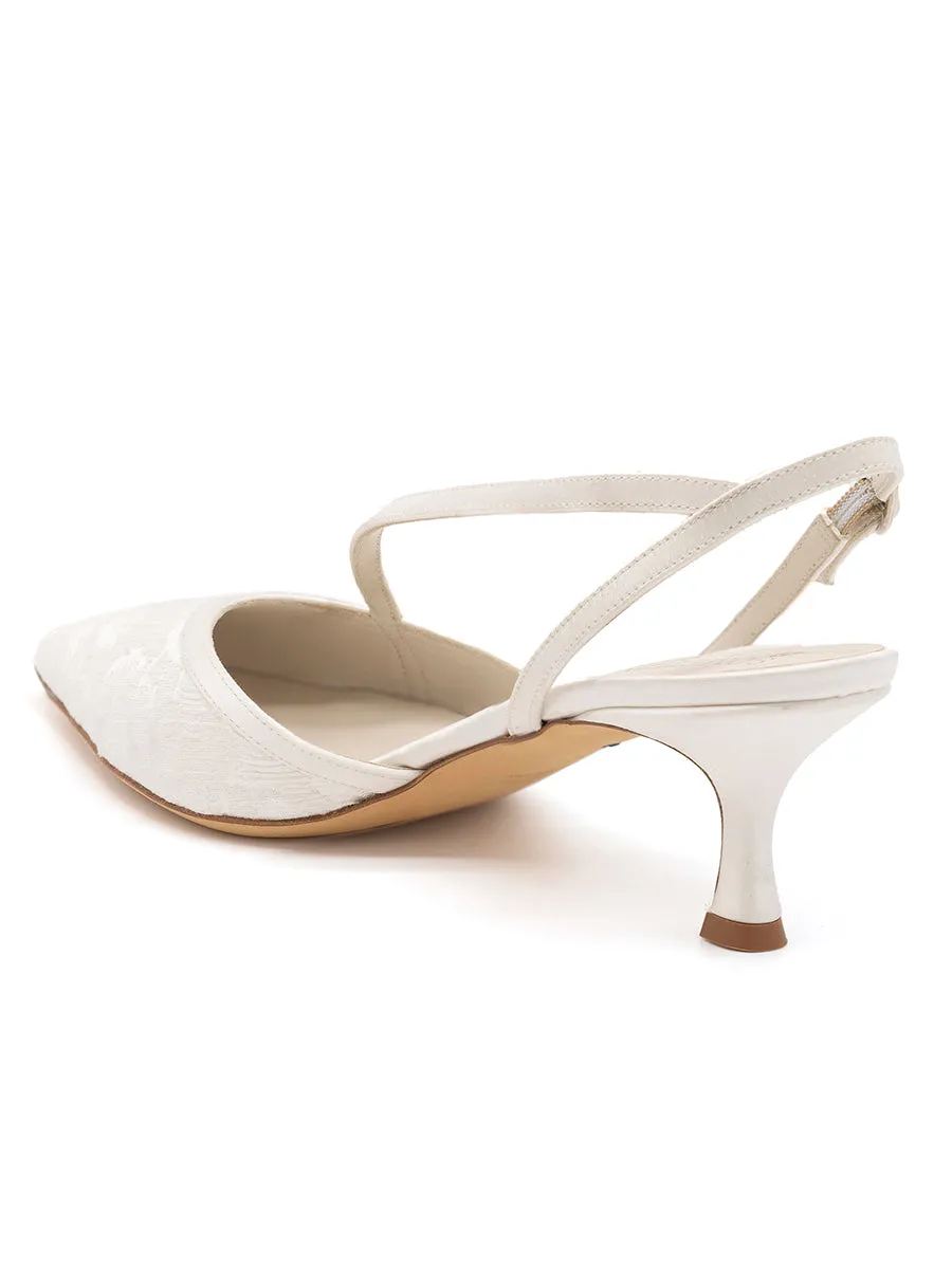 Luxe cushioning largest Sevey Kitten Slingback Heel