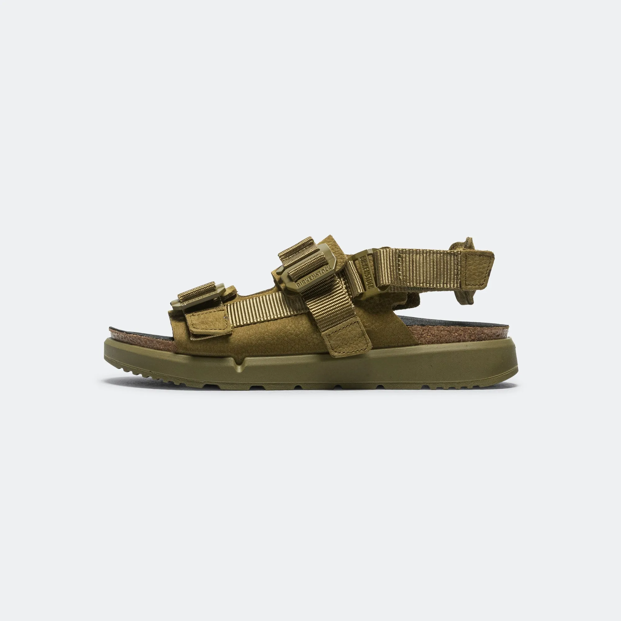 Shinjuku - Pine Green Natural Leather Sleek Flip-flops