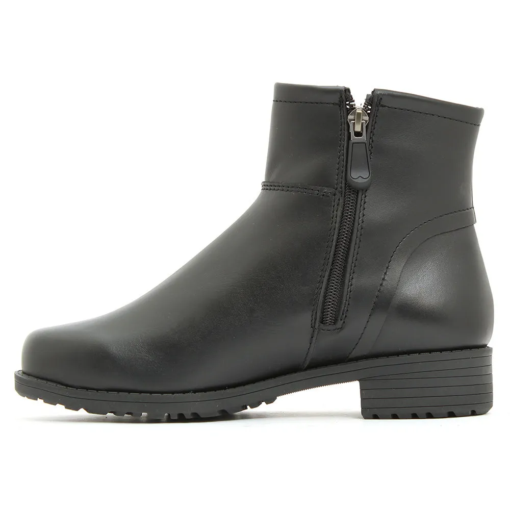 Velcro Closure Comfortable Step Women's Douvres Boot Black