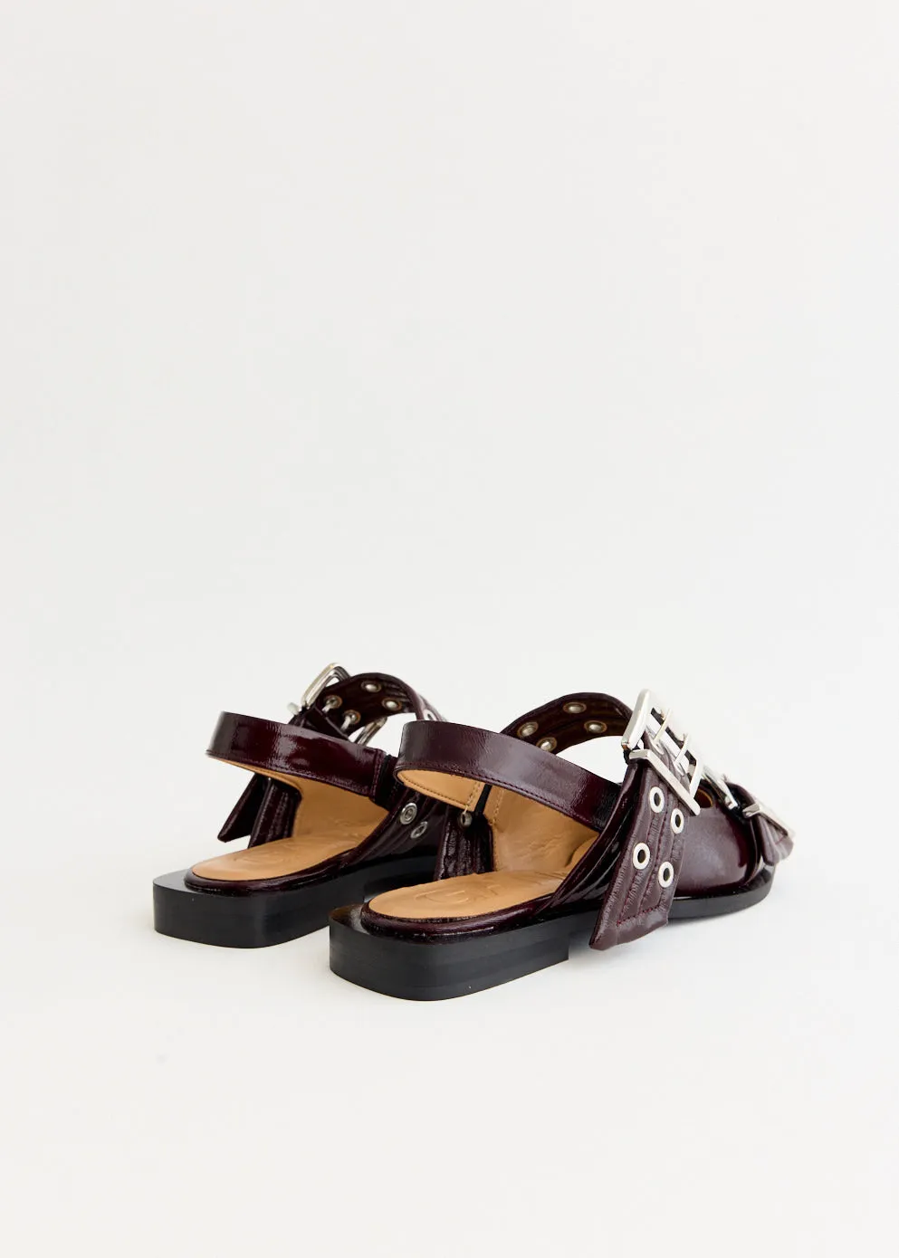 Feminine Buckle Ballerinas Street Appeal Clean Silhouette