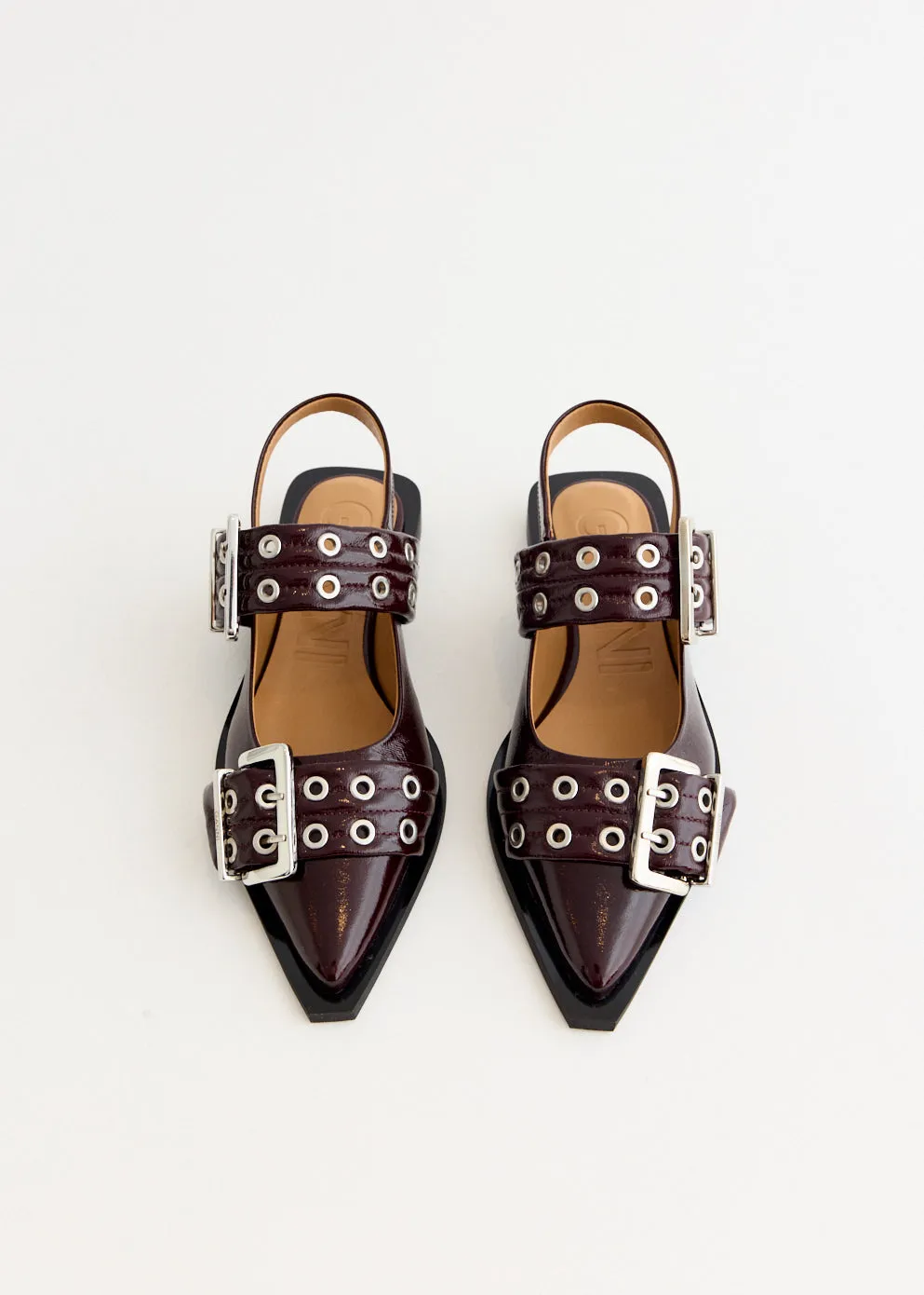 Feminine Buckle Ballerinas Metro Go All Season