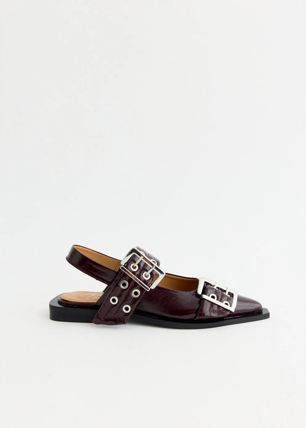Midsole Support Ridge Jog Feminine Buckle Ballerinas