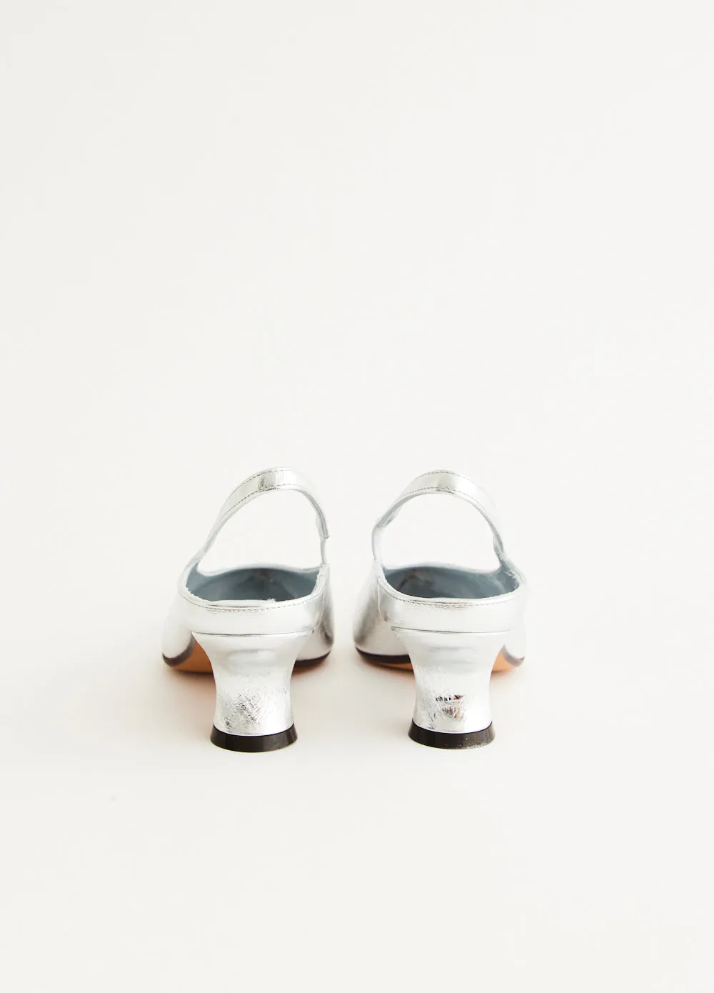 Silver Heeled Slingbacks Relax Vibes Urban Moodwear