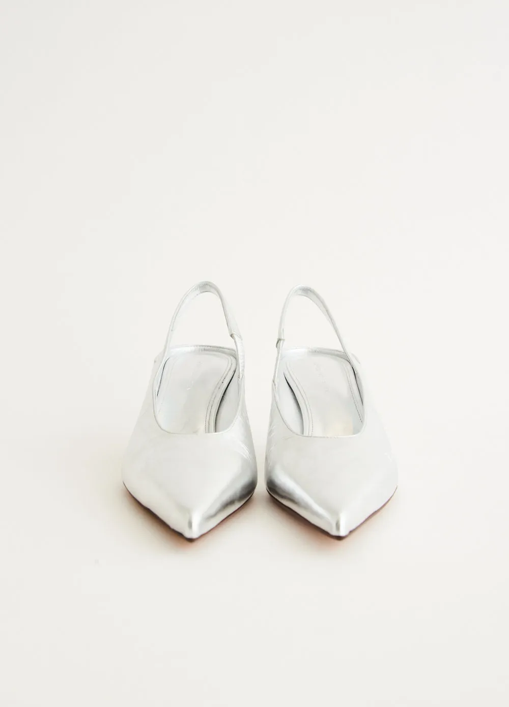 Silver Heeled Slingbacks Skill Step