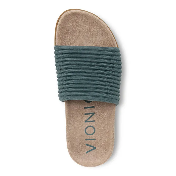 Womens Vionic Evie Compression Knit in Bodega Blue Canvas Upper Casual Beach Shoes