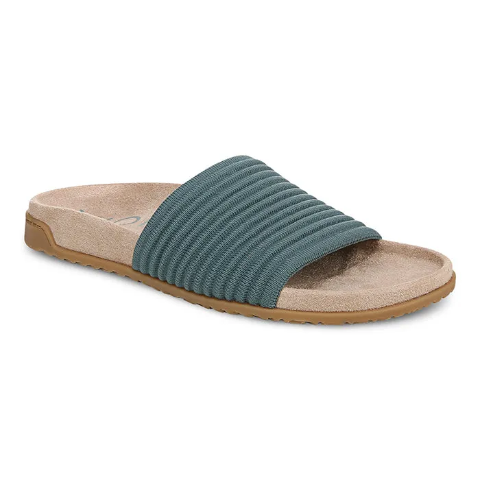 Womens Vionic Evie Compression Knit in Bodega Blue T Strap Mesh
