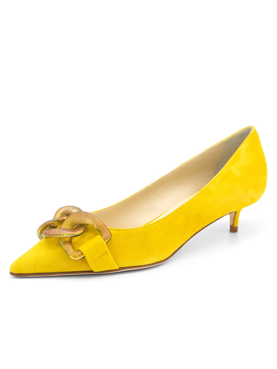 commuters - specific benefits Vibrant lining Bimmi Pointed Toe Kitten Heel