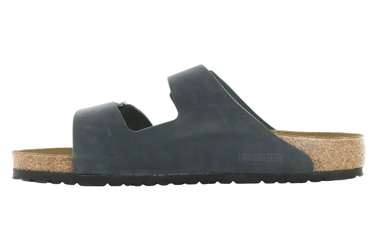 Anytime Fit flexible shoes Birkenstock Arizona Oiled Leather Black