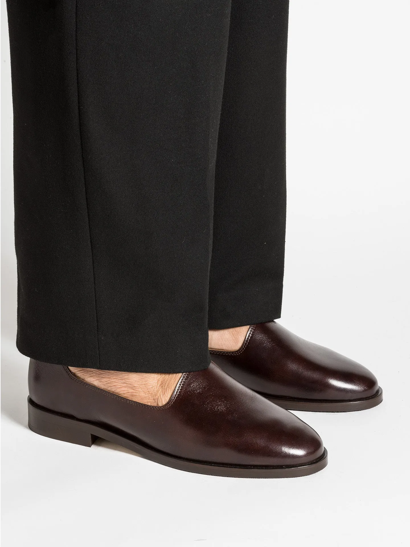 Versatile Shoes Comfort Soles SLIM DARK BROWN LEATHER