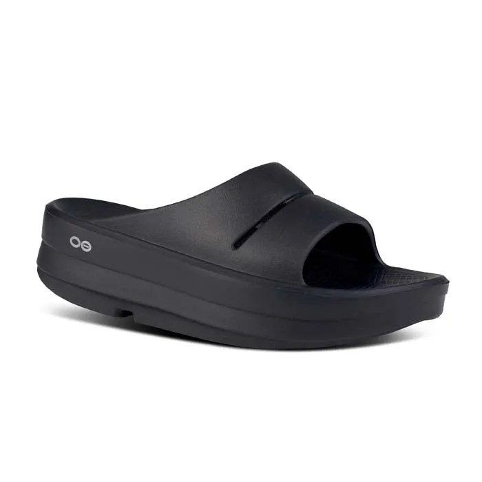 Fast Drying Elastic Womens Oofos Oomega Ooahh in Black
