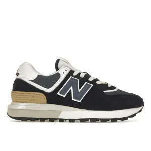 New Balance 574 Navy White Beige breathable vents