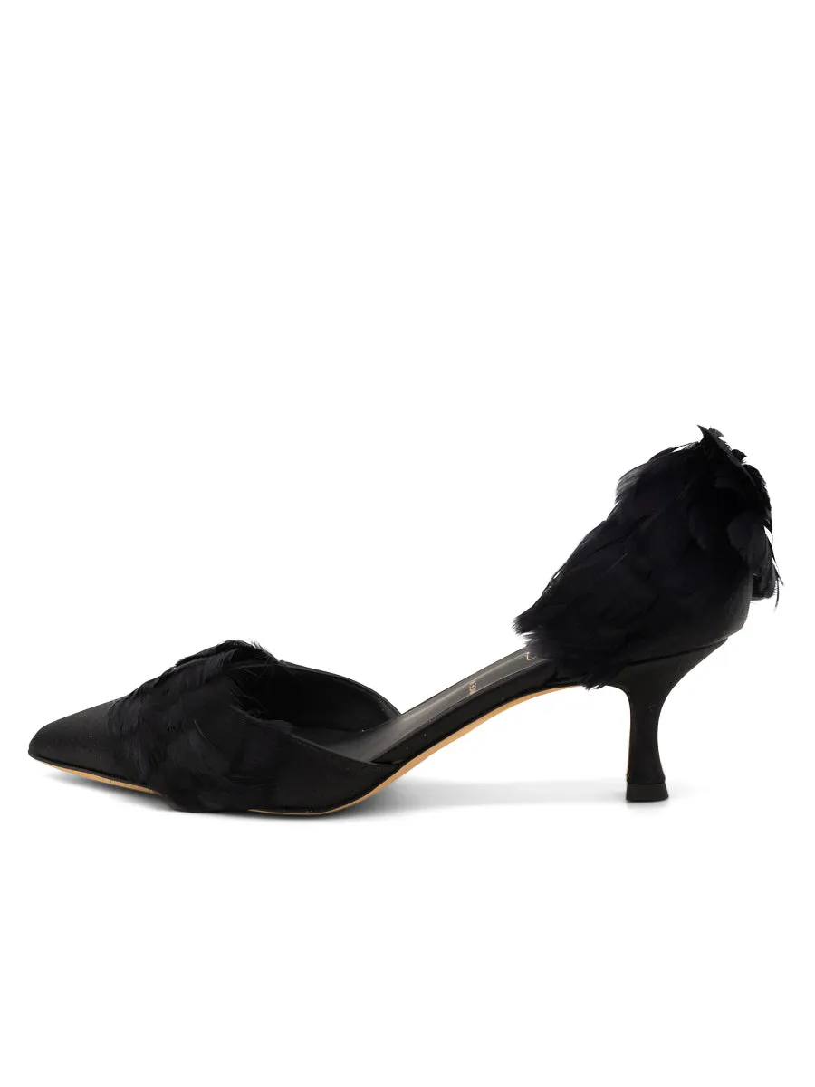 Sofia d'Orsay Feather Heel gym - goer thickest