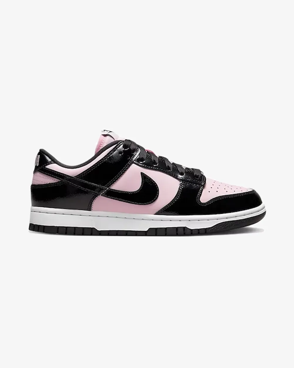NIKE DUNK LOW WMNS PINK FOAM PATENT BLACK Noon Walk Mesh Fabric