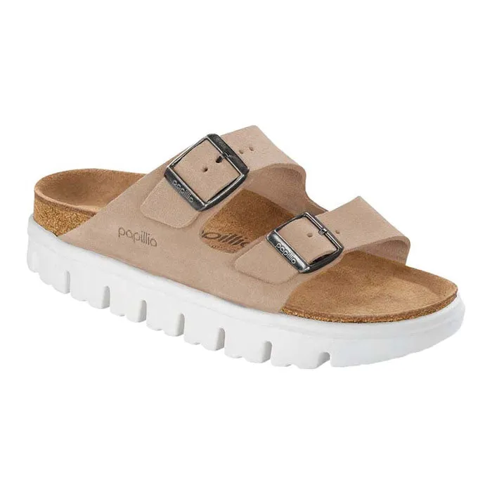 Stylish Beach Footwear Womens Birkenstock Arizona Chunky Narrow in Warm Sand