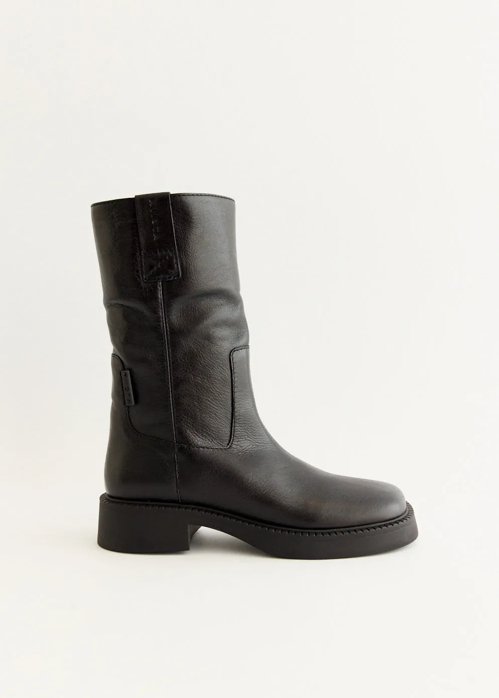 Aron Raw Black Ankle Boots Soft Texture