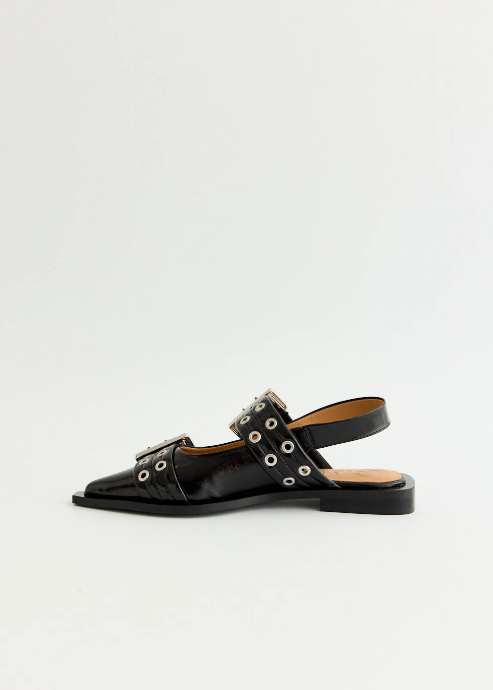 Neutral design orthopedic Chunky Buckle Ballerinas