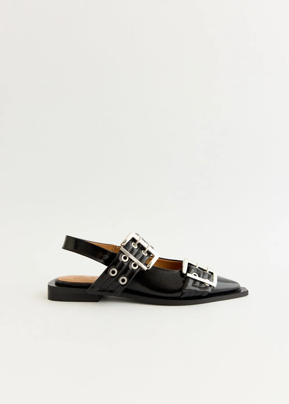 Mountain Path Chunky Buckle Ballerinas
