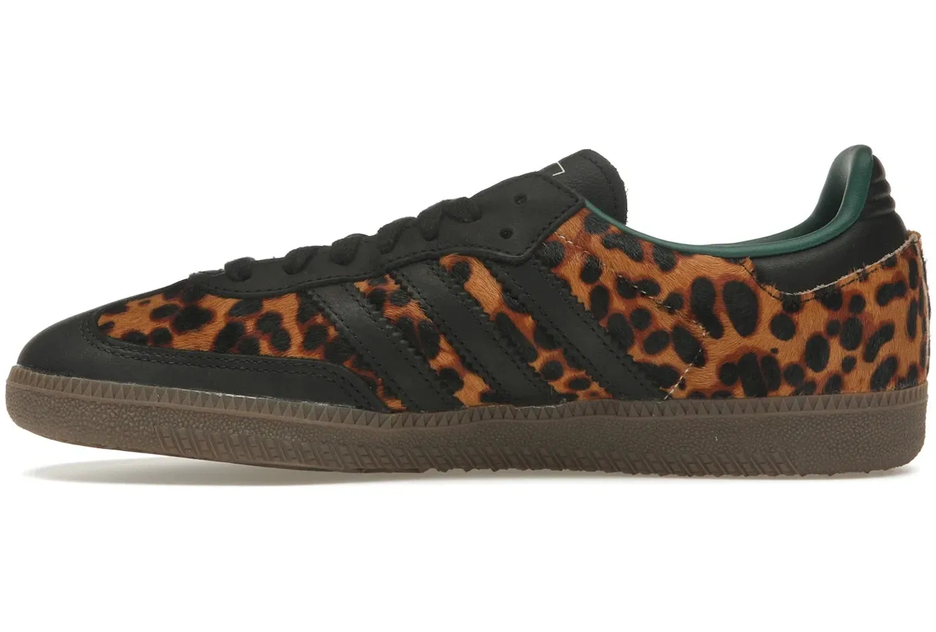 Foam Midsole Pro Fit Action Adidas Samba OG Black Green Leopard