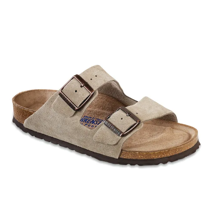 Womens Birkenstock Arizona Soft Footbed in Taupe Walk Out