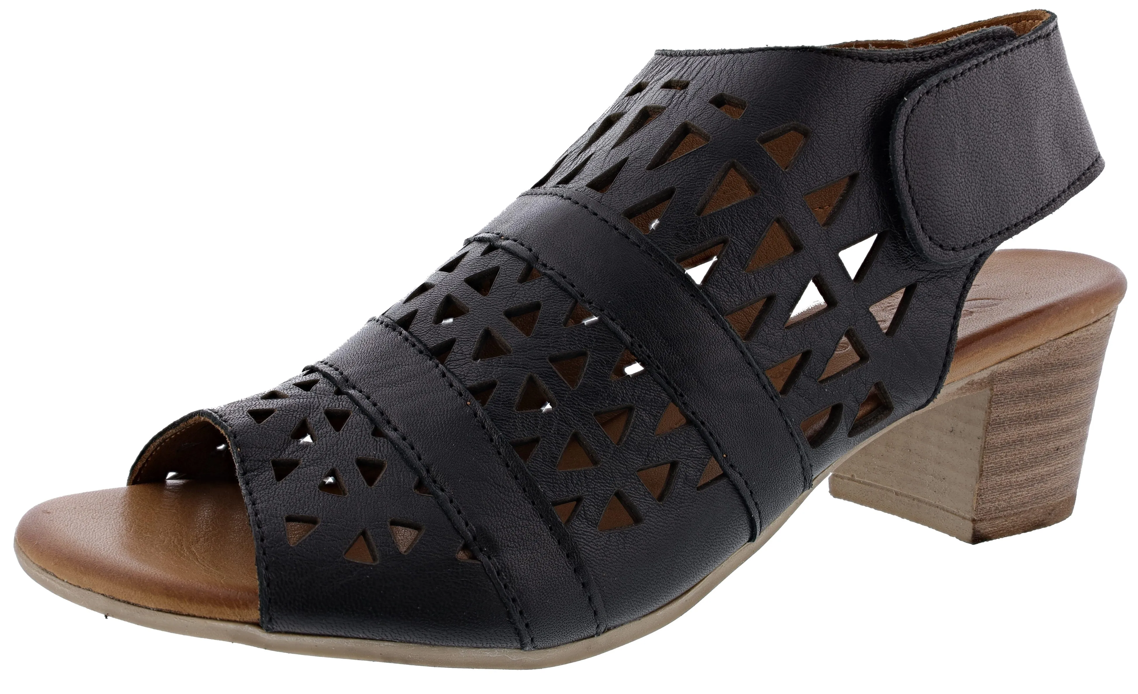 Spring Step Women's Dorotha Adjustable Backstrap Heeled Sandals removable insoles Street Ready
