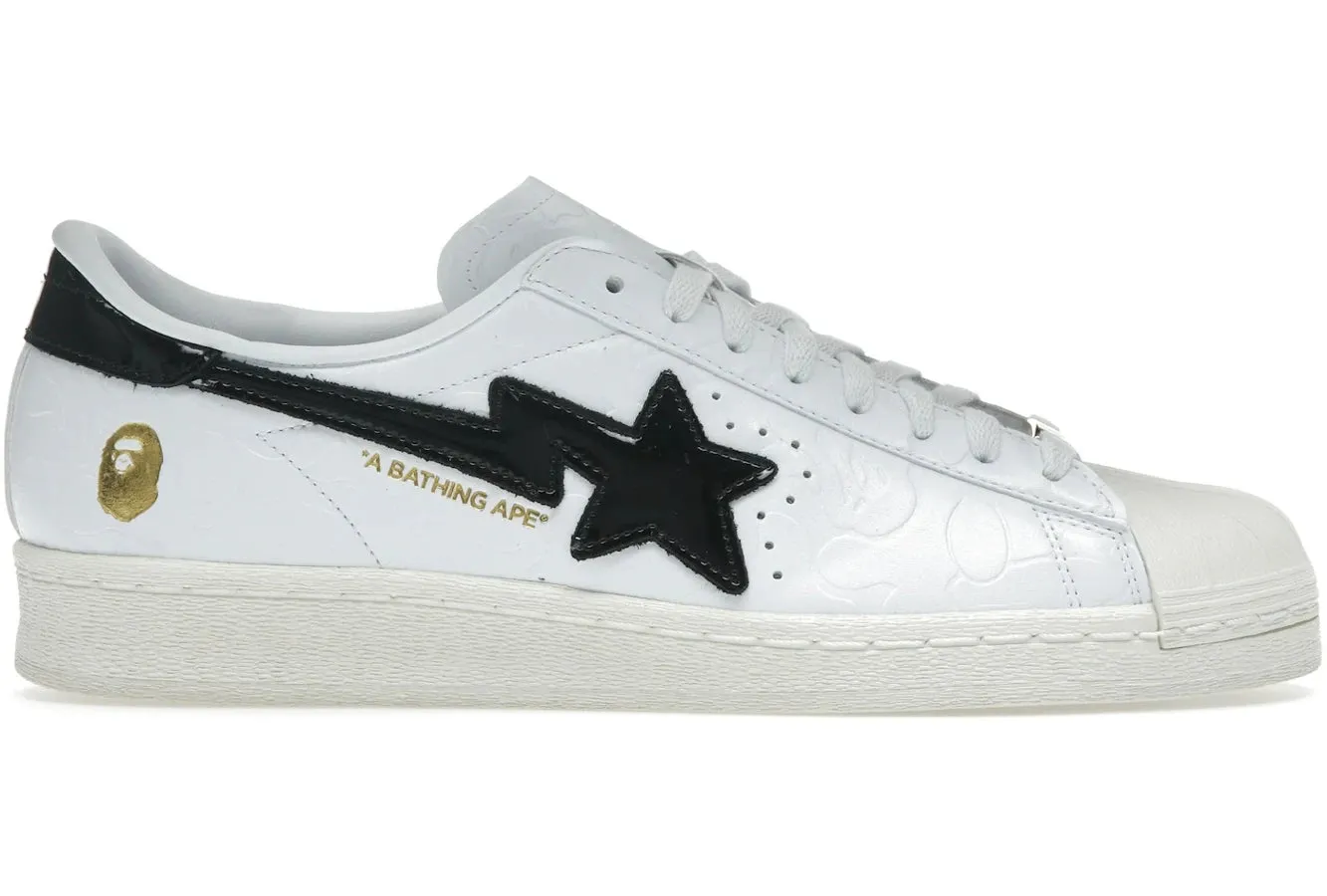 Trend Ride Adidas Superstar Vintage Bape White Black