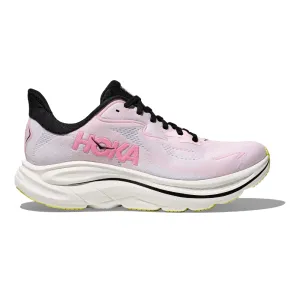 Women's Clifton 10 - Carnation / Starlight Glow running in a bamboo bridge area shoes