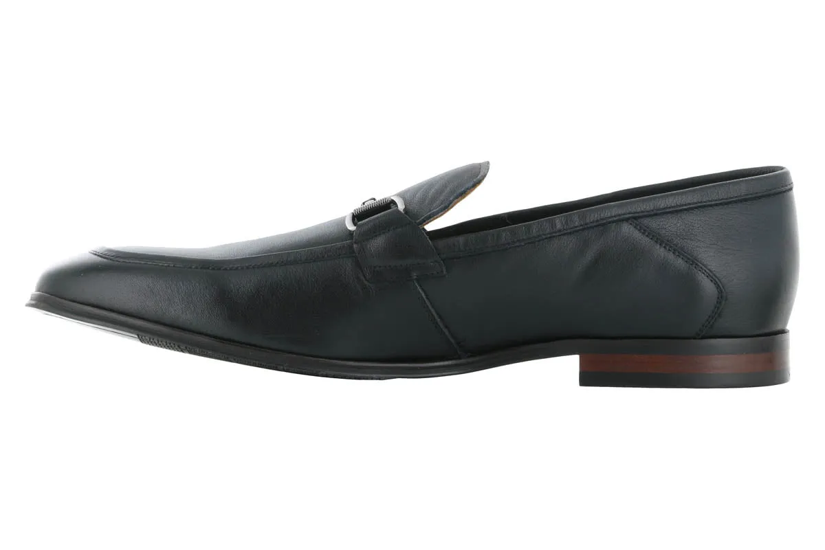 Breathable mesh Street Mode Steve Madden Aahron Black Leather Dress Loafer