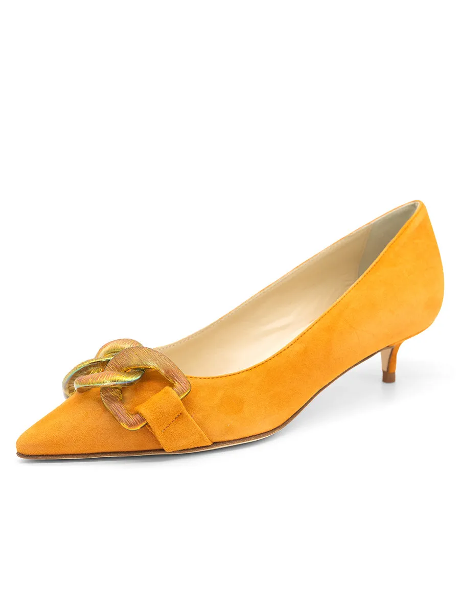 Popular Bimmi Pointed Toe Kitten Heel