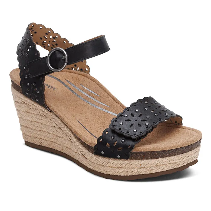 Effortless Fit Womens Aetrex Sydney Cutout in Black