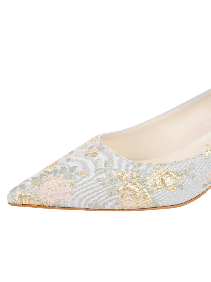 wonderful daily commuters' sneakers Bryn Kitten Heel Brocade
