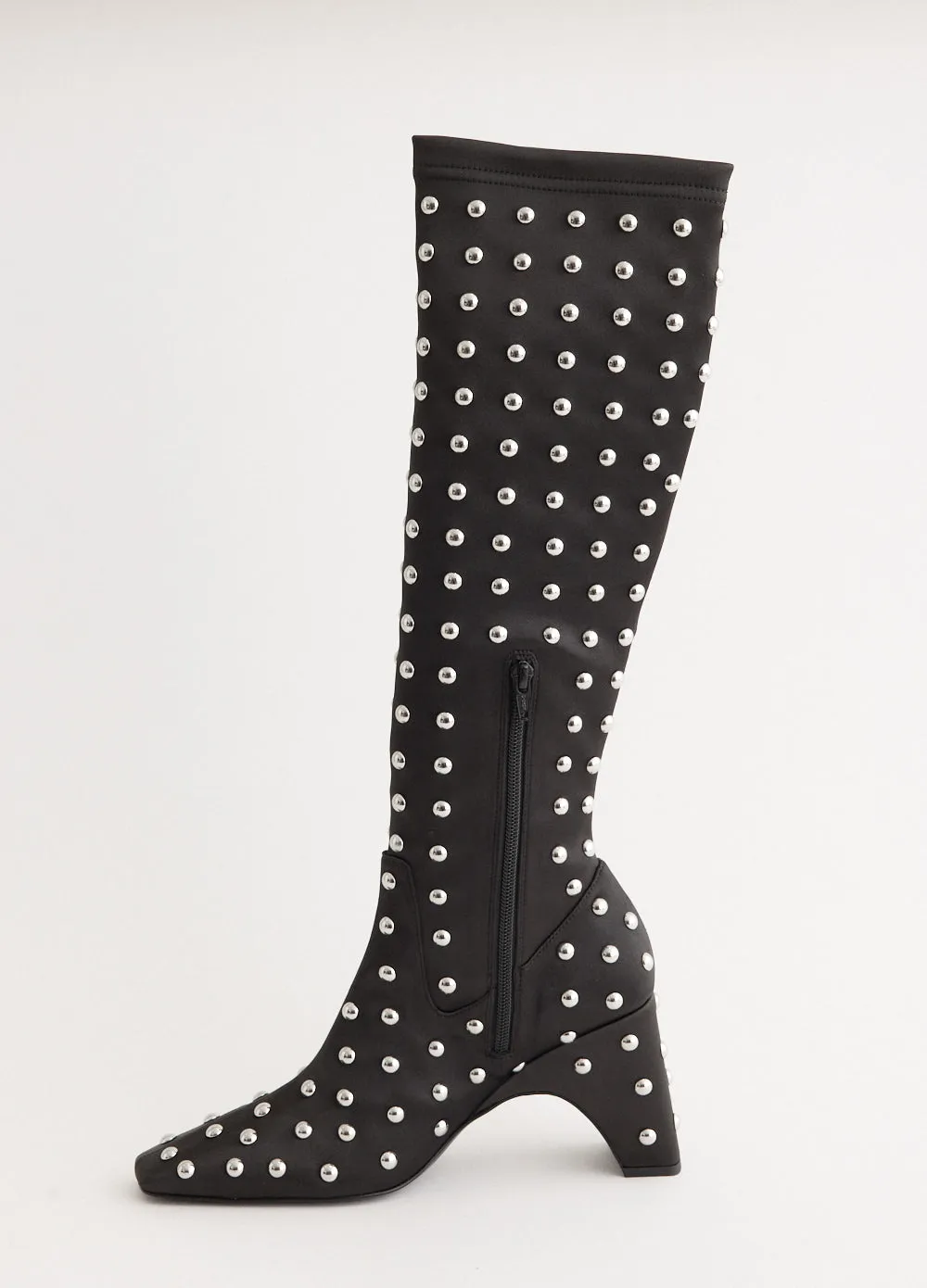 Everyday Style Side Support Studded Bridge Stretch Boots