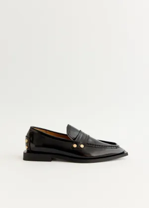 Studs Square Toe Loafers Comfort Advantage