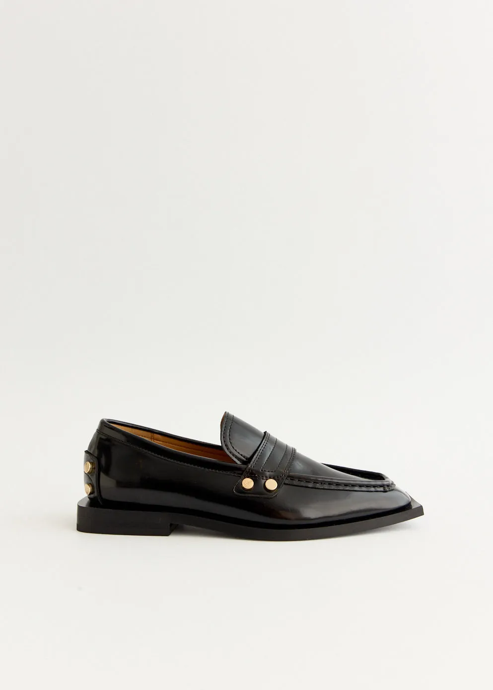 Studs Square Toe Loafers Comfort Advantage