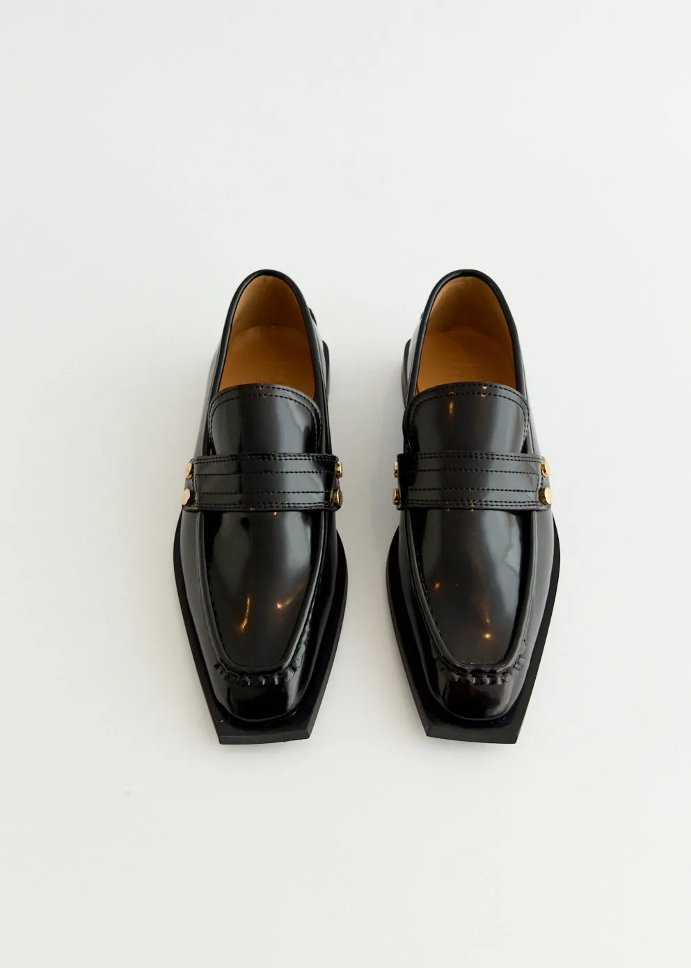 Travel Vibe Studs Square Toe Loafers