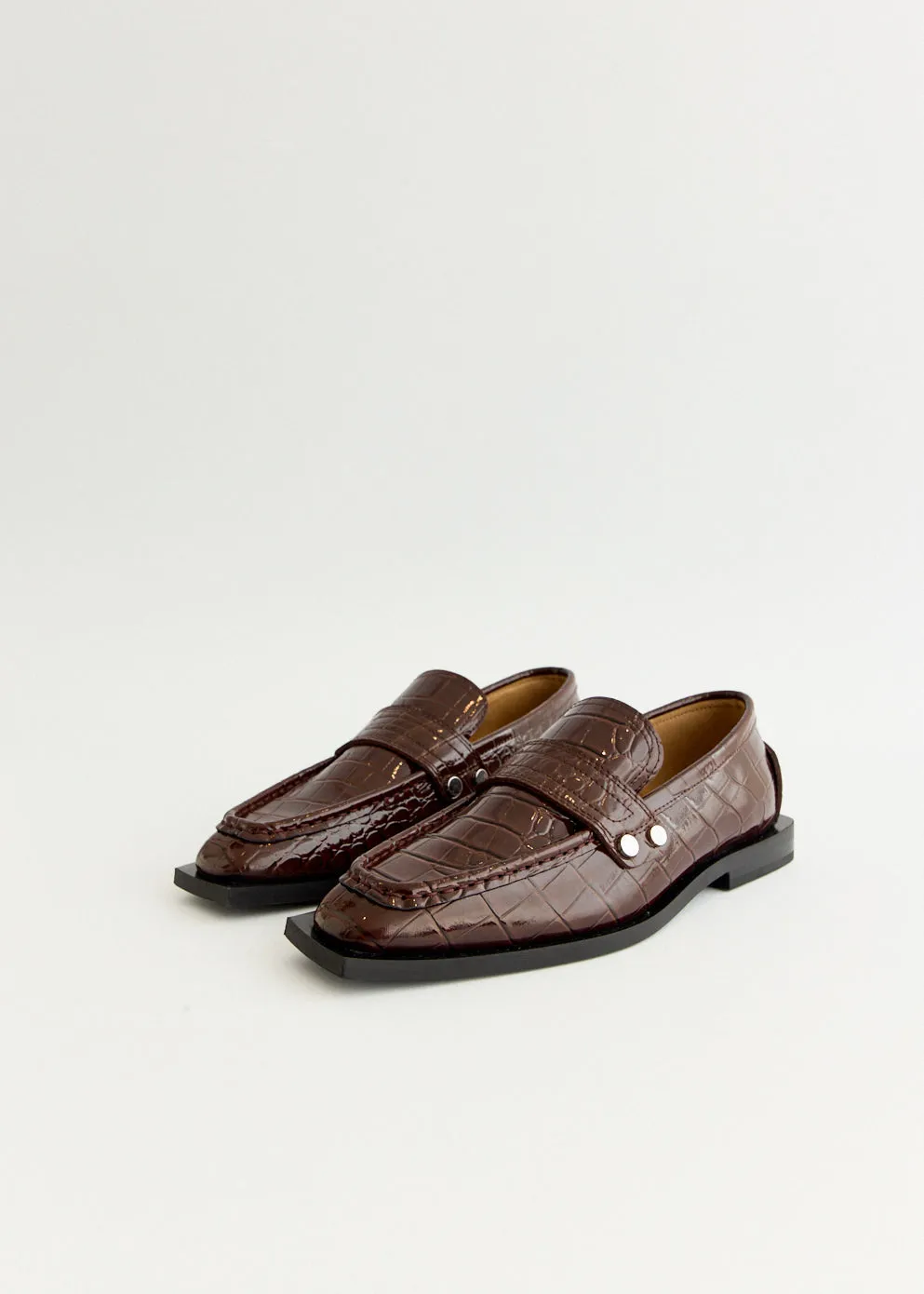 All Day Studs Square Toe Loafers