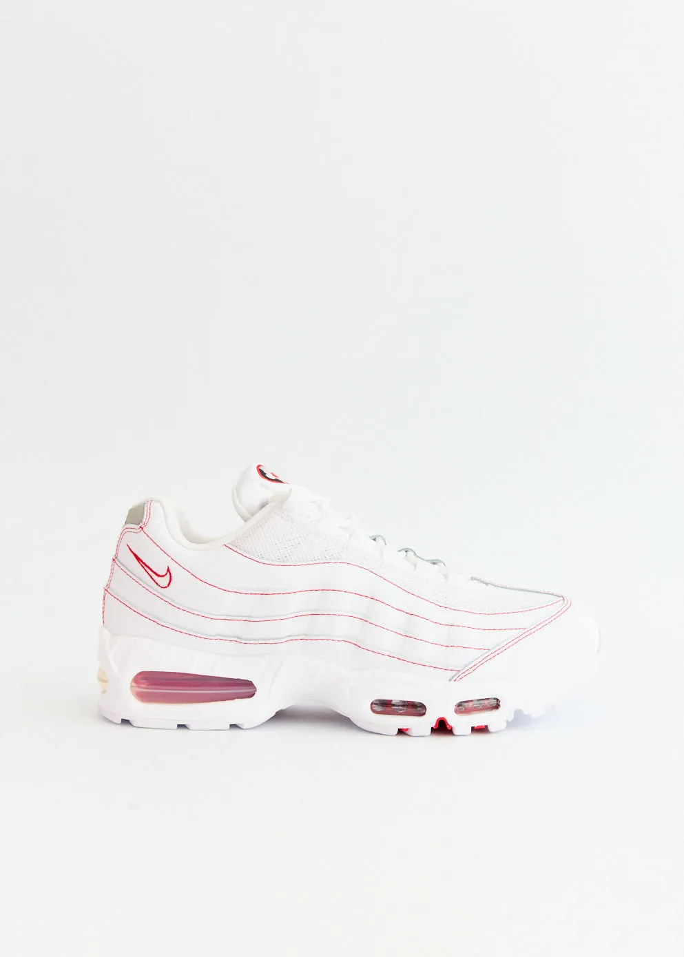 pattern - style Suitable Air Max 95 OG 'White University Red' Sneakers