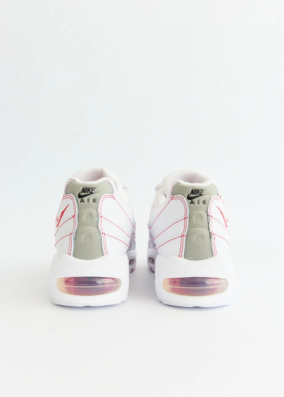 Narrow Fit Air Max 95 OG 'White University Red' Sneakers