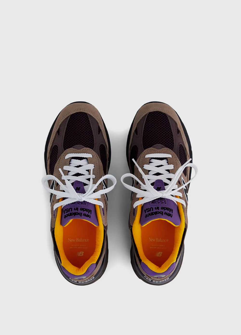 Iconic shock absorption MADE in USA 993 'Mushroom Midnight Violet' Sneakers