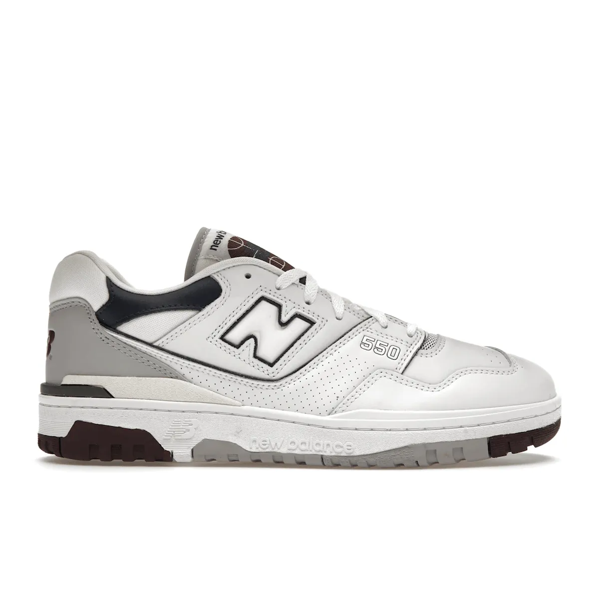 Street cushioning New Balance 550 White Natural Indigo Burgundy
