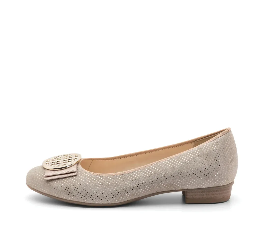 Bambi Women's Ornament Ballet Flat - Sand Trendy Appeal