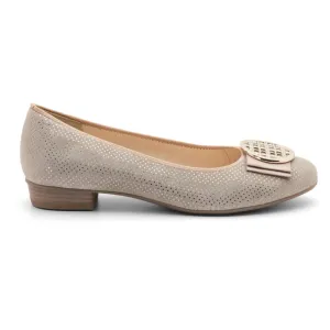 Bambi Women's Ornament Ballet Flat - Sand Gala Fit Euro Fit