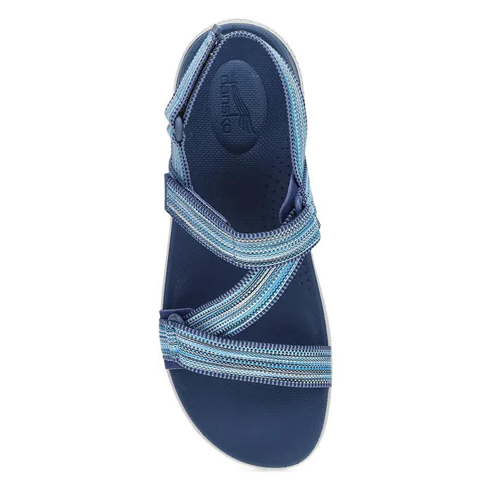 Womens Dansko Rayna in Blue Multi Elastic Band