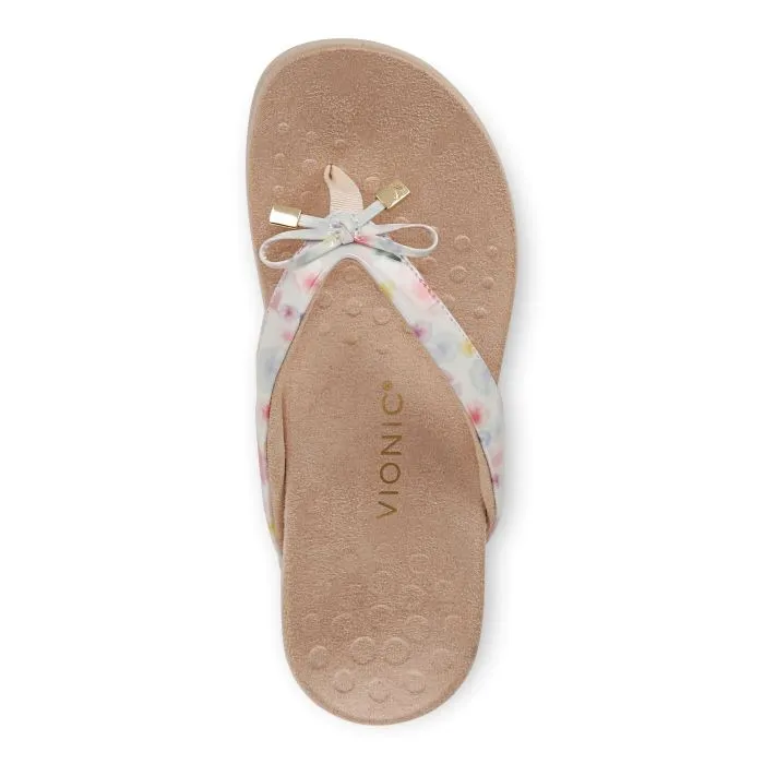 Step Easy Womens Vionic Bella Toe Post Sandal in Cream