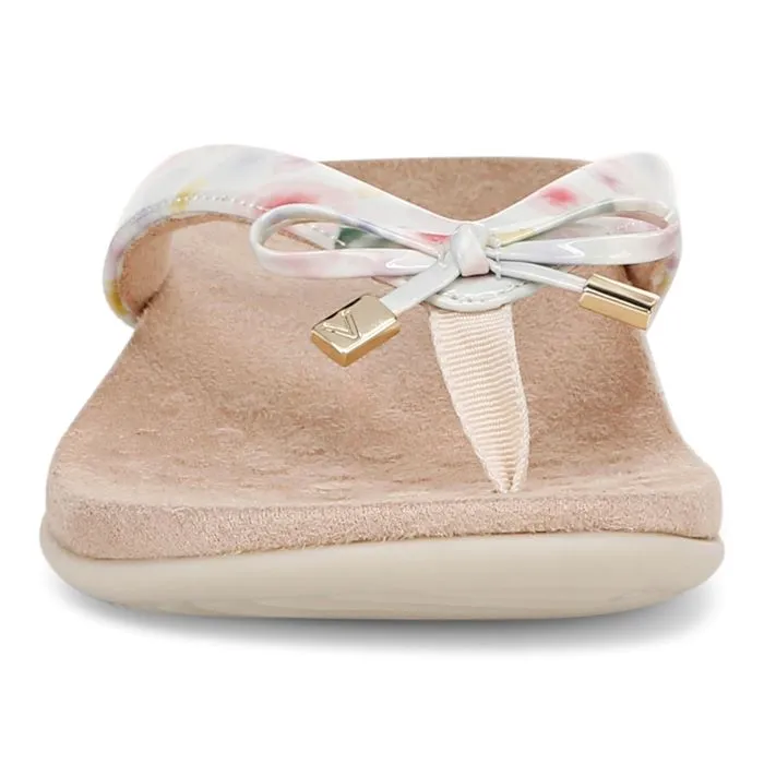 Womens Vionic Bella Toe Post Sandal in Cream Fresh Mood