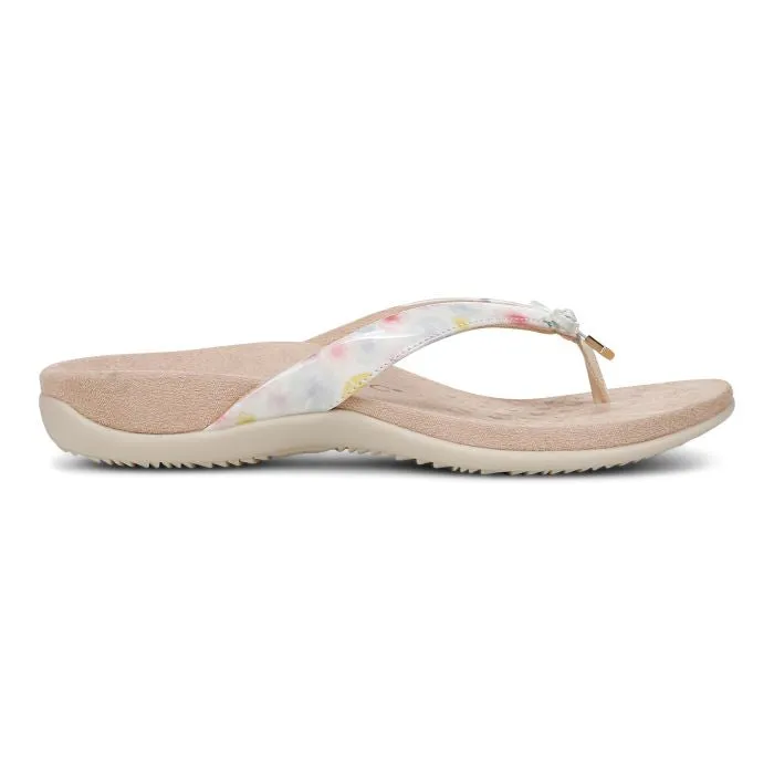 Womens Vionic Bella Toe Post Sandal in Cream Classic Line