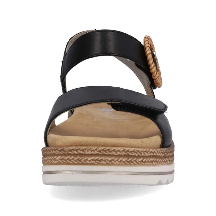 Sporty Flats Easy Lock Womens Remonte Jocelyn 52 in Black