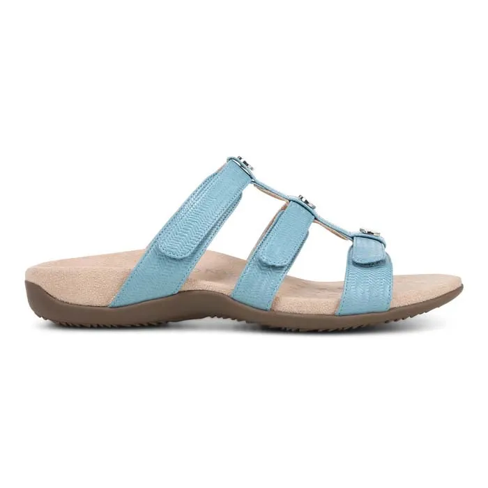 Flexible Outdoor Footwear Womens Vionic Amber Slide in Captain'S Blue