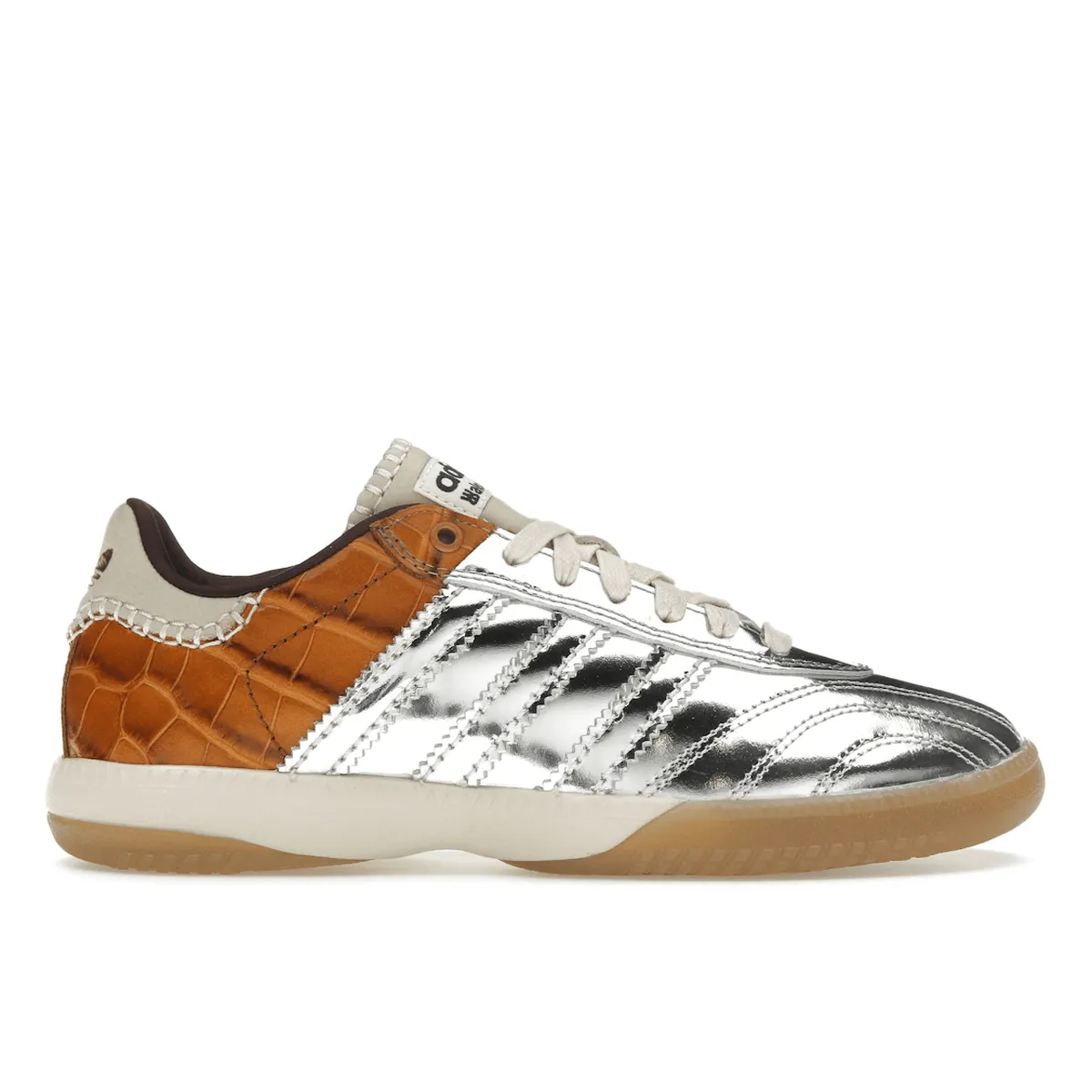 Adidas Samba Millennium Wales Bonner Silver Metallic Yellow Croc Impact Resistance Padded Tongue