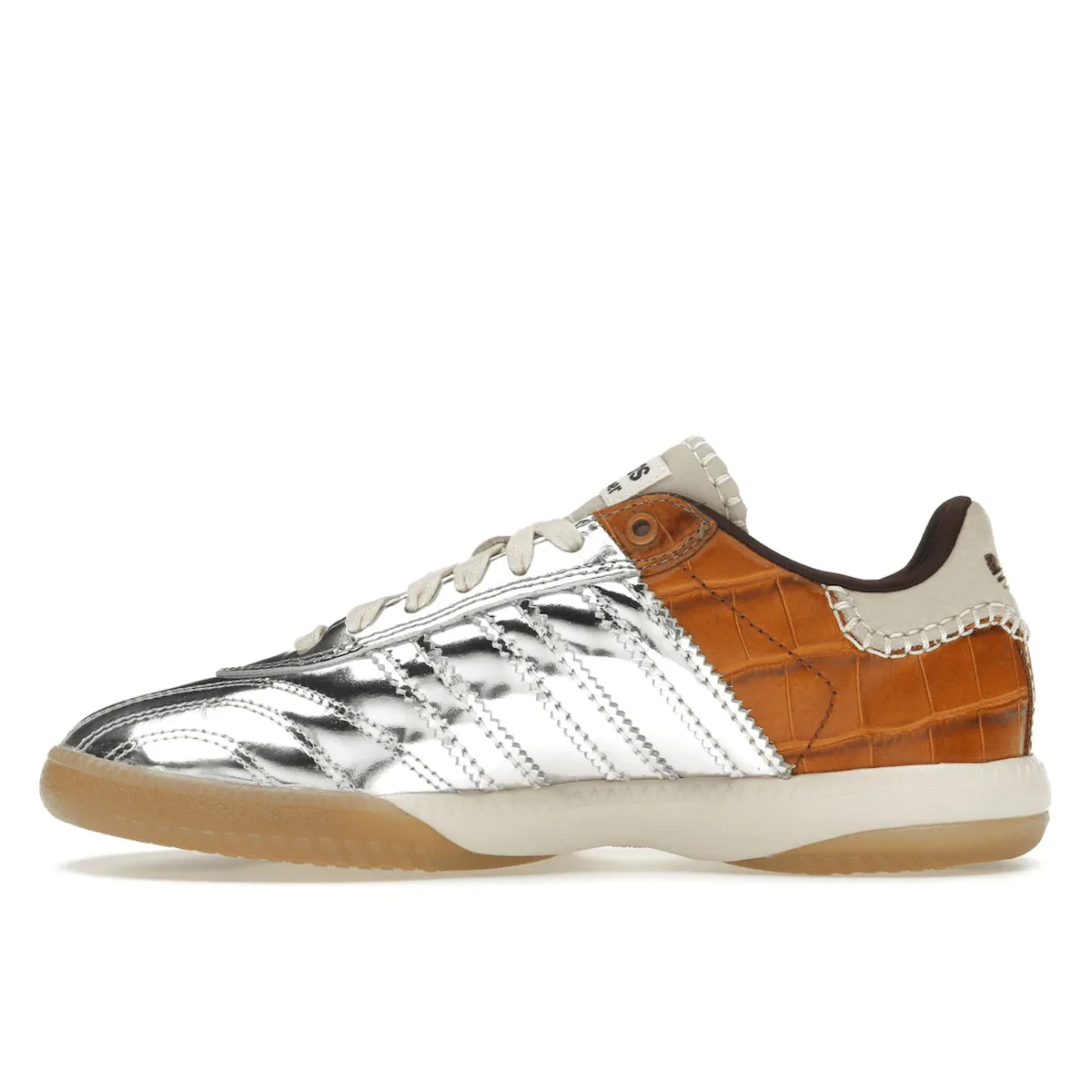 Adidas Samba Millennium Wales Bonner Silver Metallic Yellow Croc Durable outsole