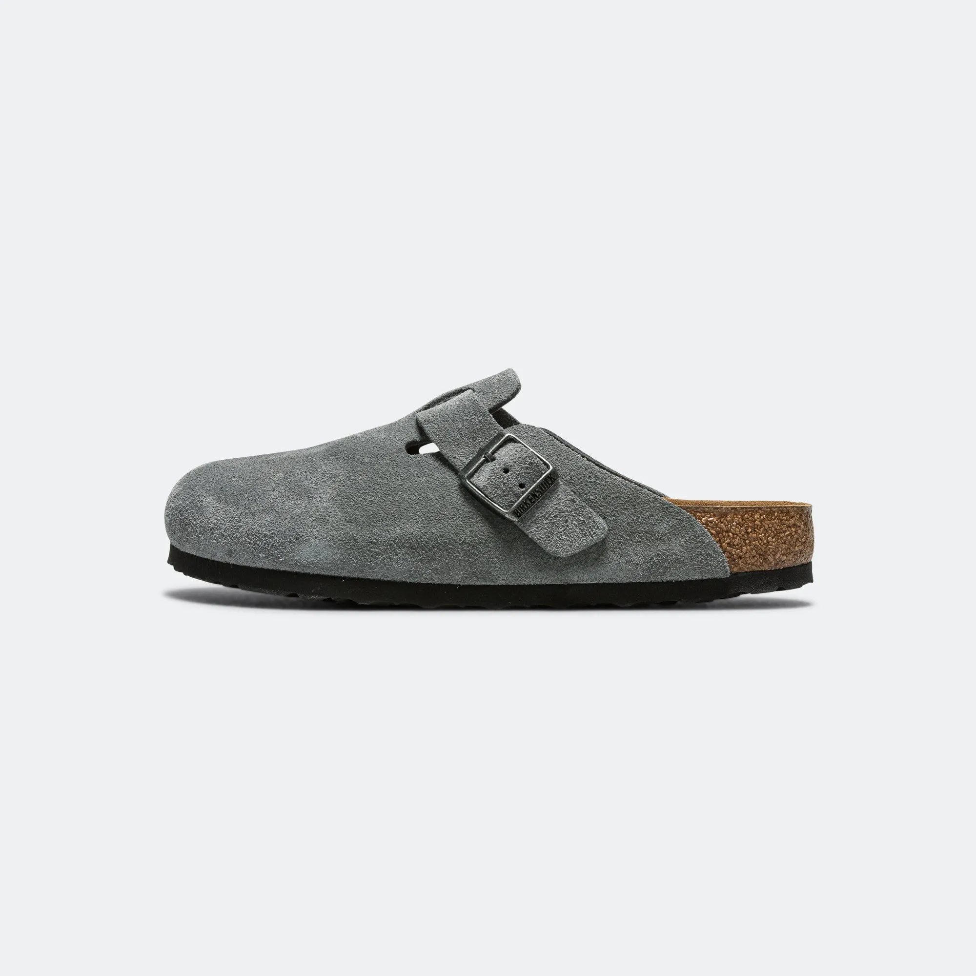 Practical Footwear Cushioned Insole Boston SFB - Basalt Grey Suede Leather